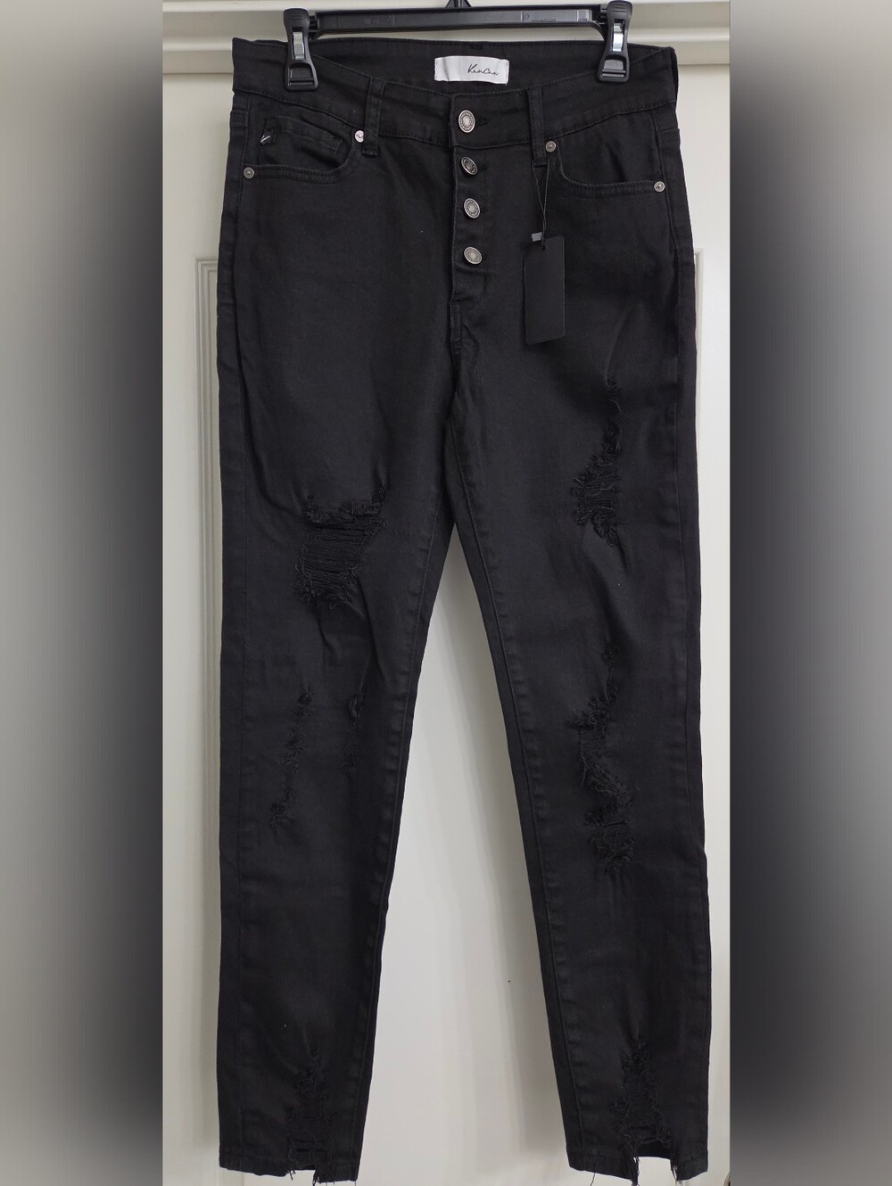 KanCan Black Skinny Denim with Branded Plaque
